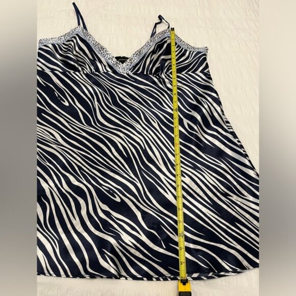 Jones New York Chemise Slip Zebra Cheetah Print Adjust Straps Bodycon Sleepwear - Picture 10 of 10